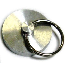 Пломбир алюминиевый под пластилин (диаметр пломбира 25 мм.) с кольцом &nbsp;